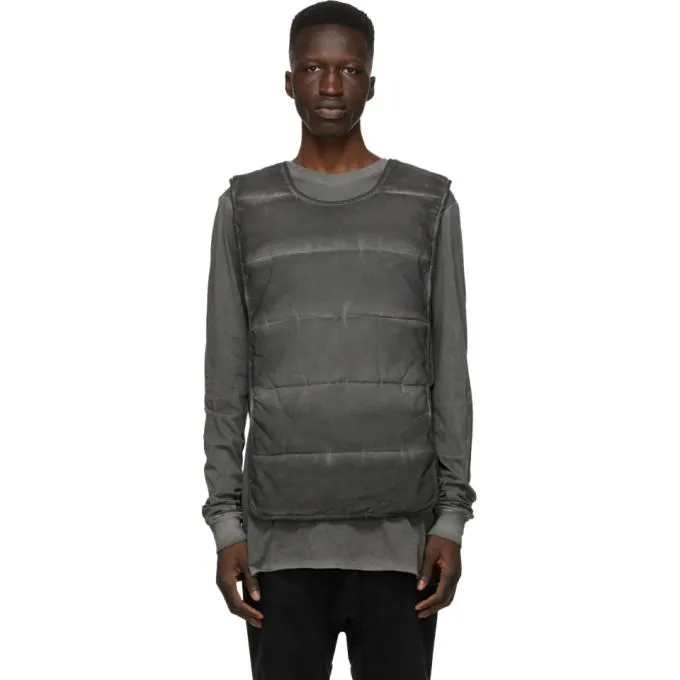 11 by Boris Bidjan Saberi Grey Panelled Vest