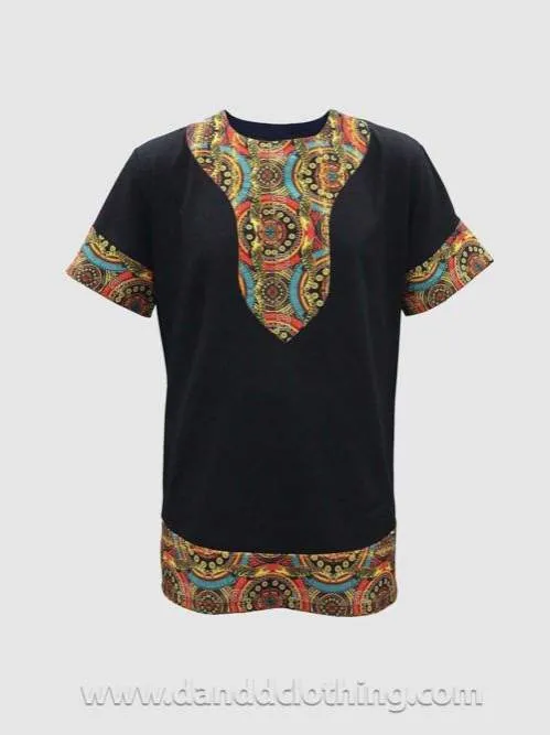 African T-Shirt Crocodile Print