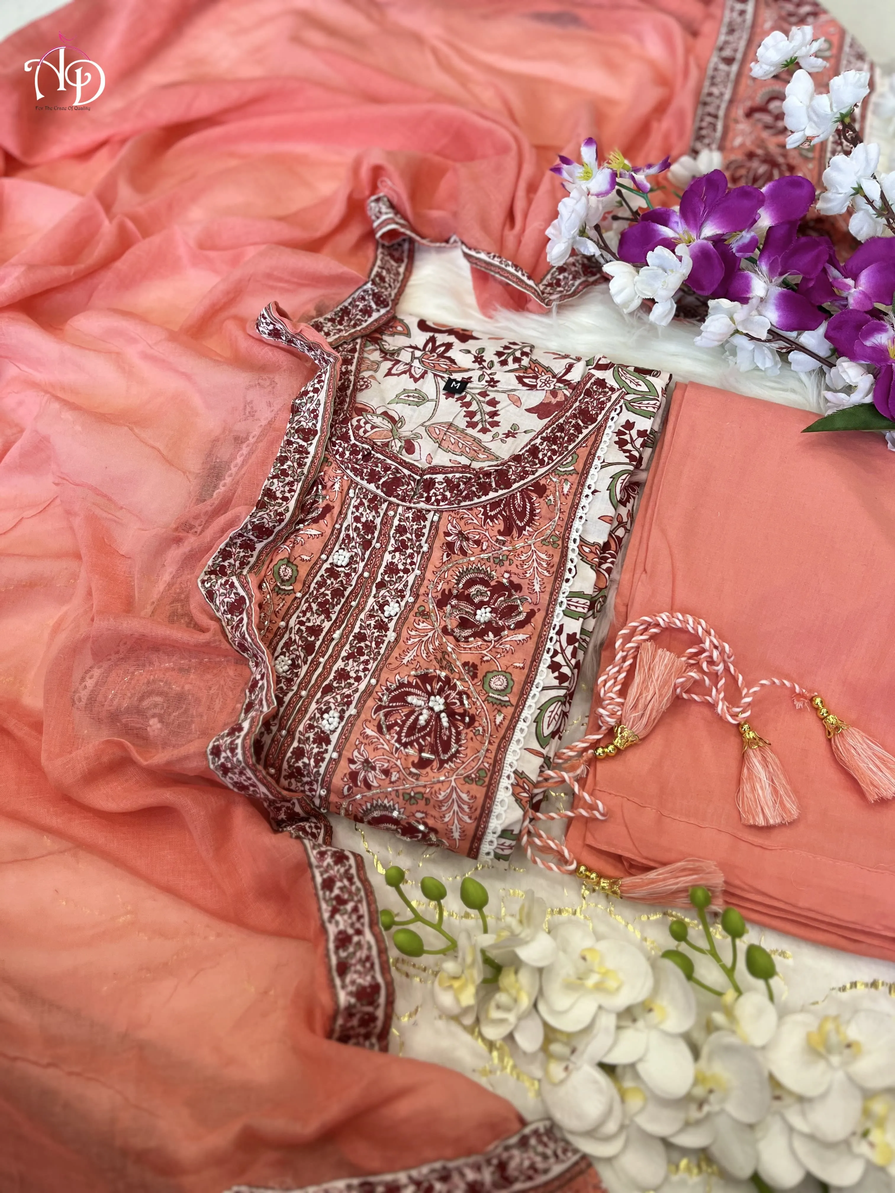 Beautiful Designer Summer Special Soft Anarkali Cotton Salwar Suit