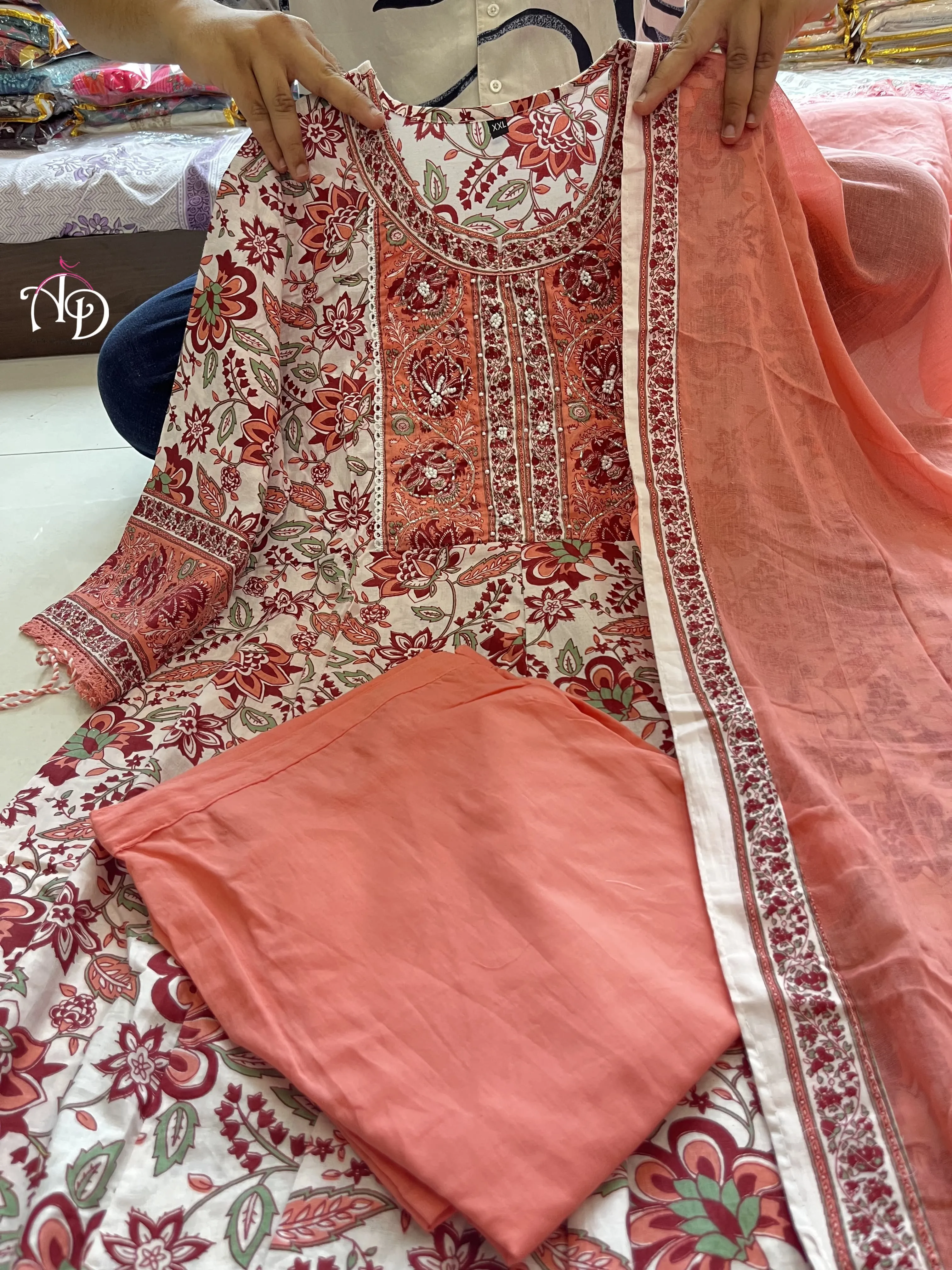Beautiful Designer Summer Special Soft Anarkali Cotton Salwar Suit