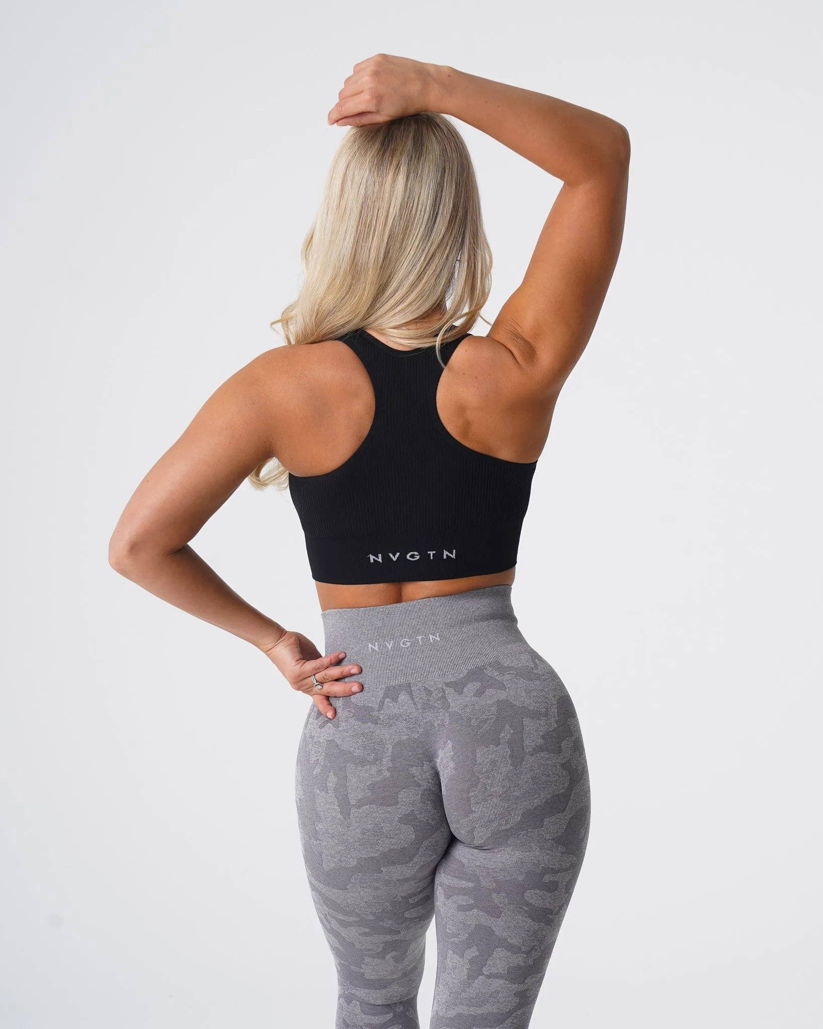 Black Cinched Seamless Bra