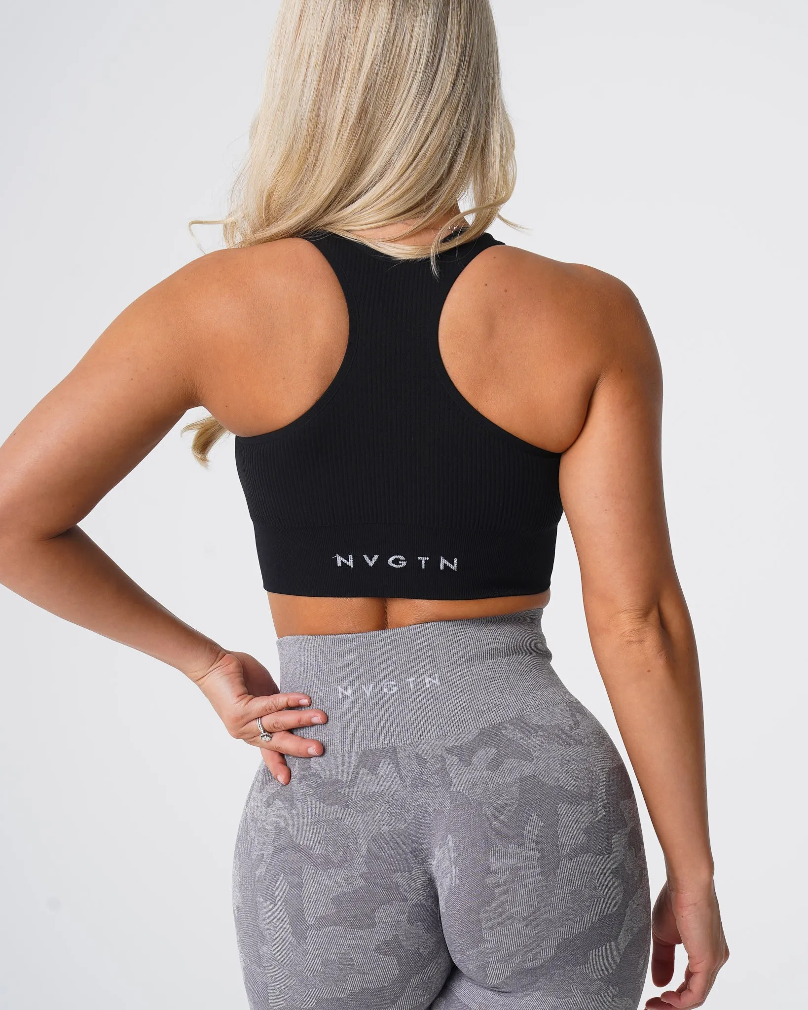 Black Cinched Seamless Bra