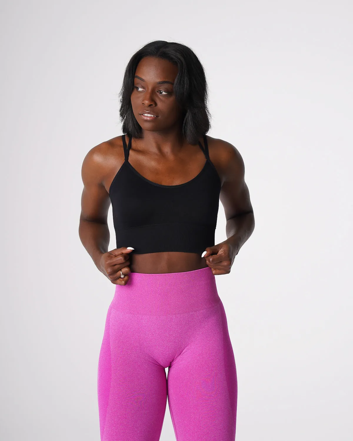 Black Flourish Seamless Bra