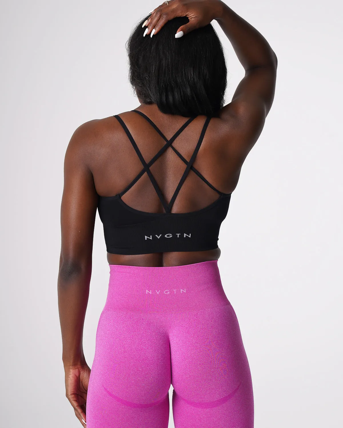 Black Flourish Seamless Bra