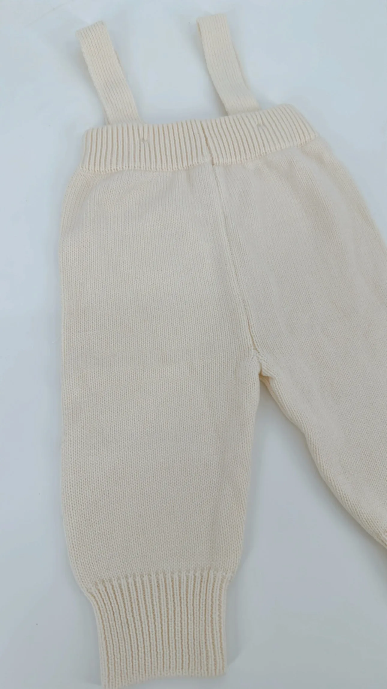 Cotton knit suspender pants