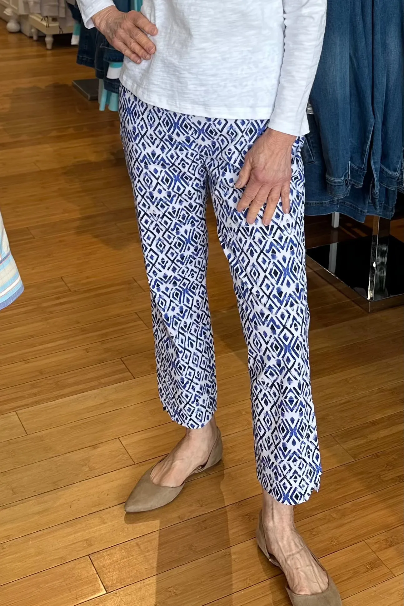 Foil Print  7/8 Trapeze Pant
