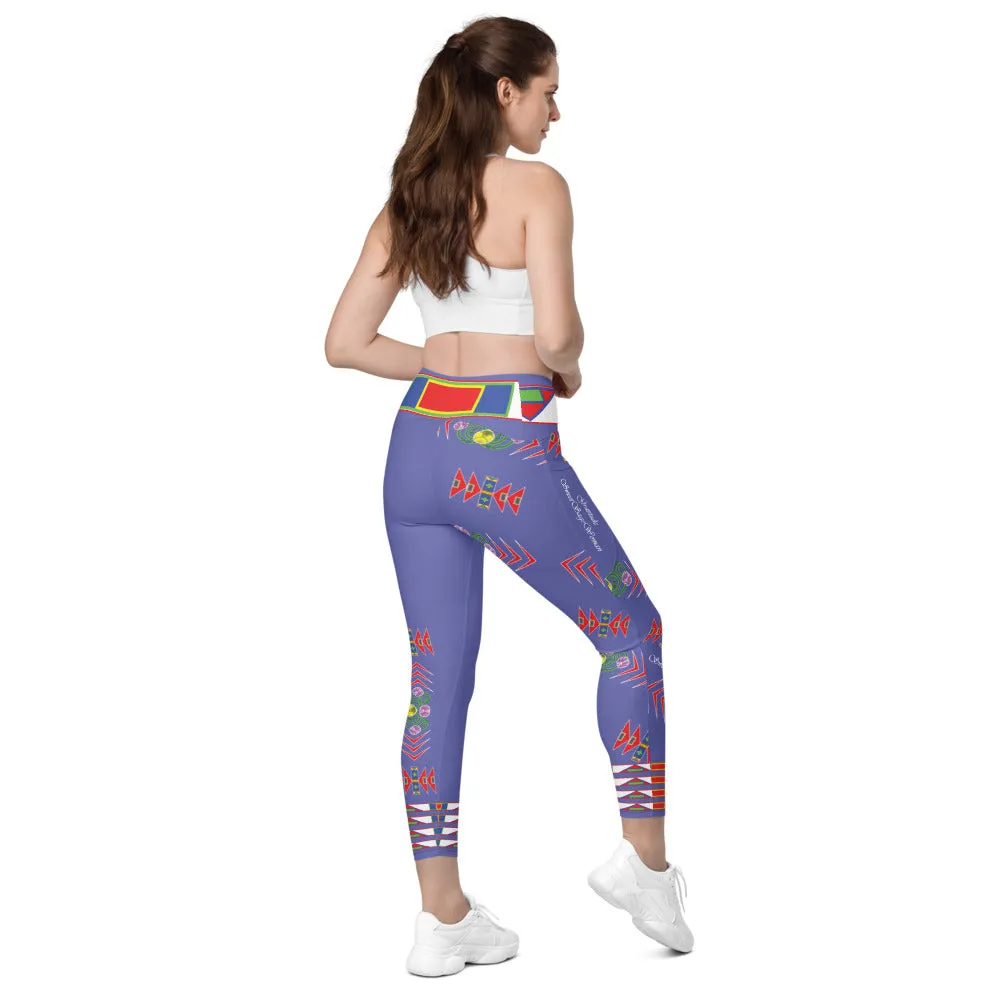Gratitude Peri Leggings with pockets