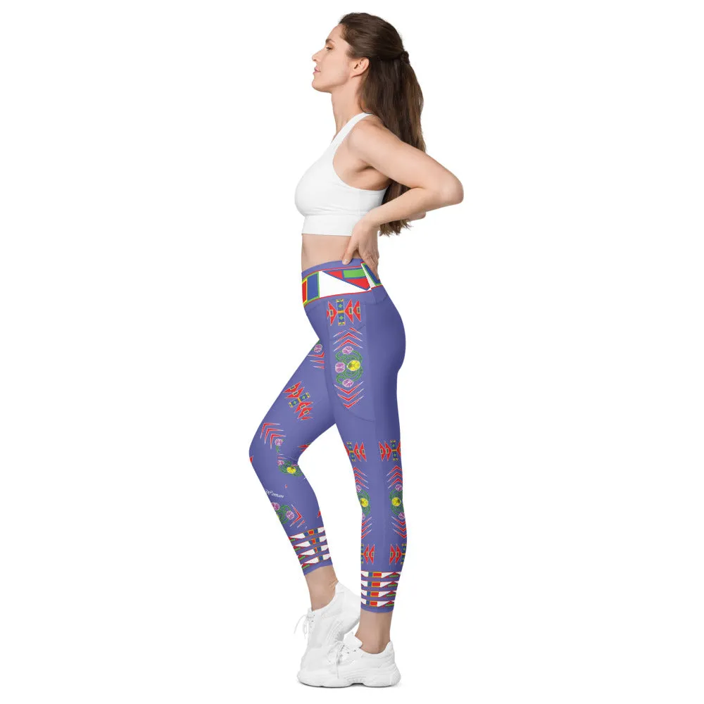 Gratitude Peri Leggings with pockets