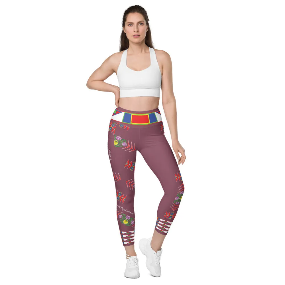 Gratitude Rose Leggings with pockets