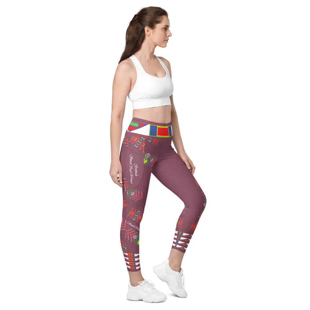 Gratitude Rose Leggings with pockets