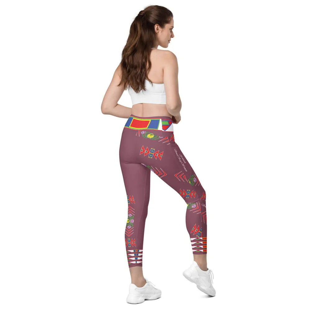 Gratitude Rose Leggings with pockets