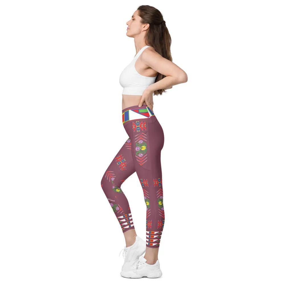 Gratitude Rose Leggings with pockets