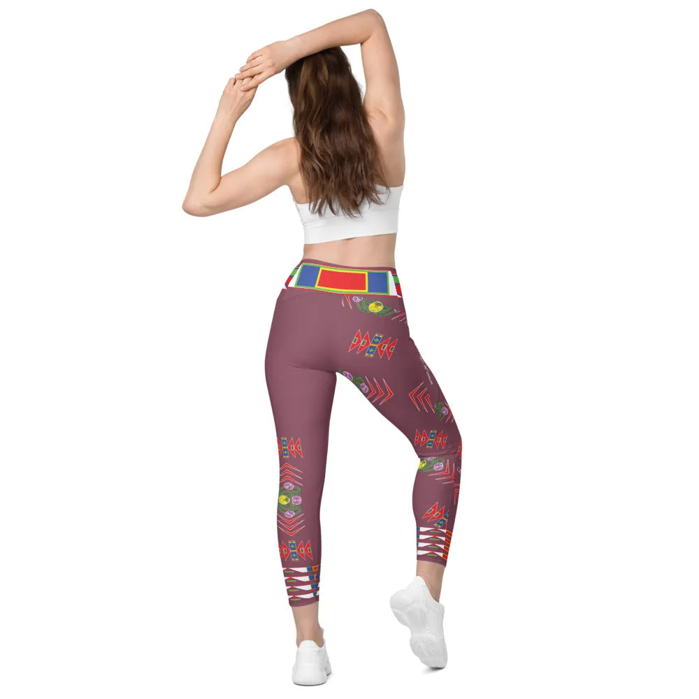 Gratitude Rose Leggings with pockets
