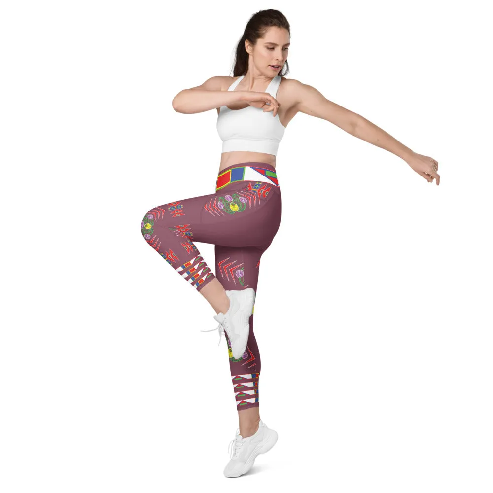 Gratitude Rose Leggings with pockets