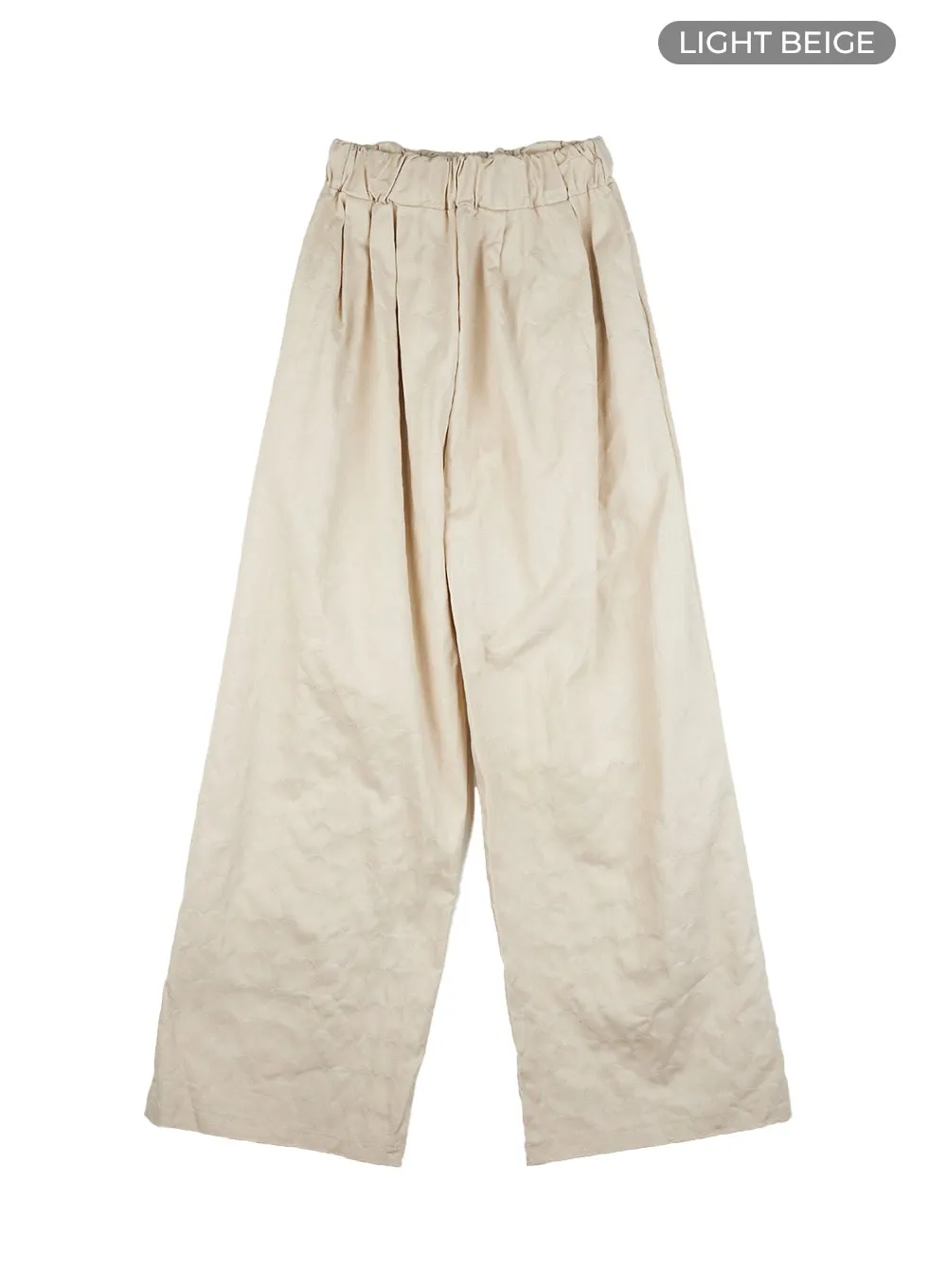 Heart Quilted Cotton Wide Pants IS427