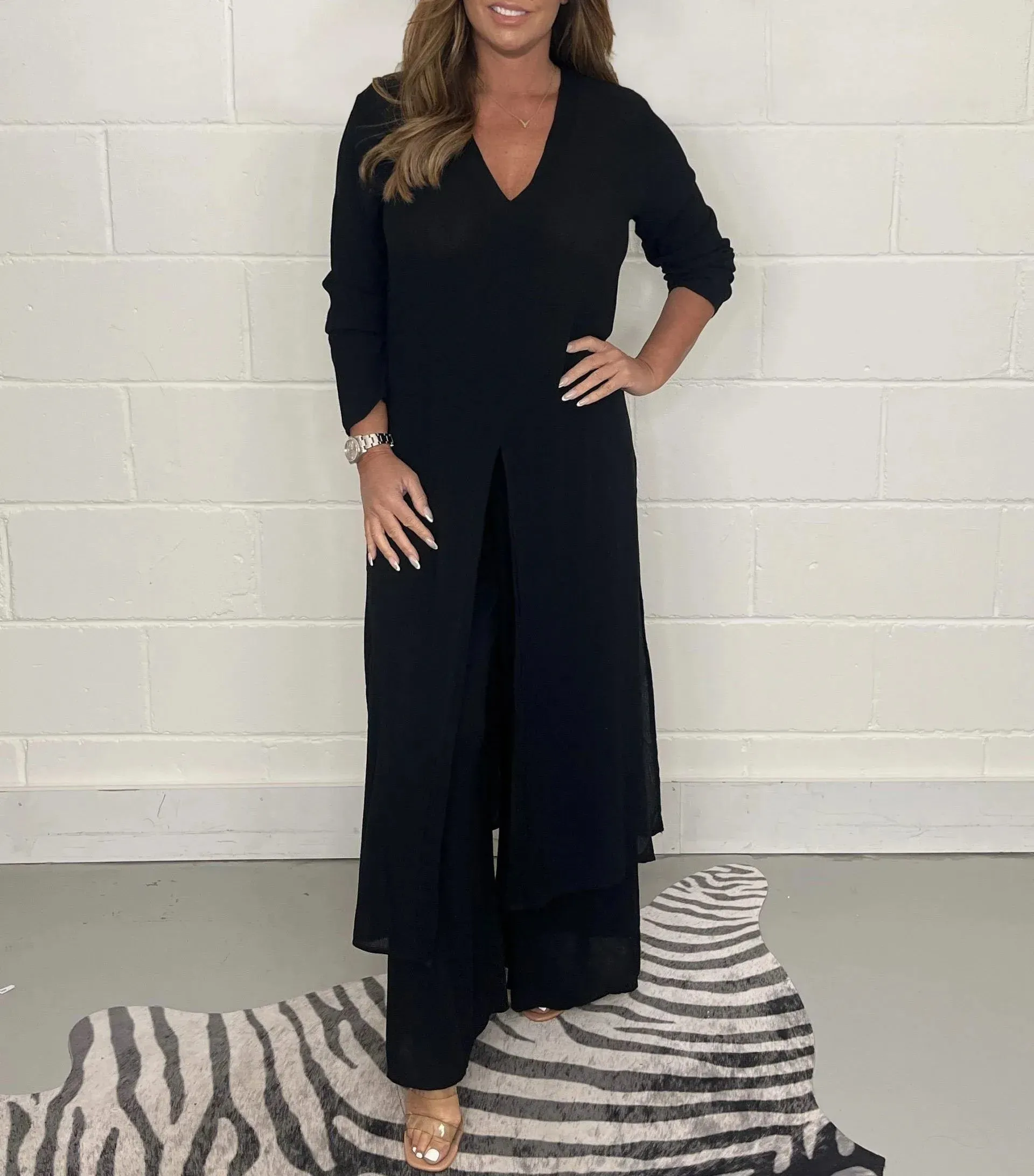 🔥🔥Hot Sale 50% OFF🔥🔥👚Two Piece Casual Long Top and Casual Trousers👜😍