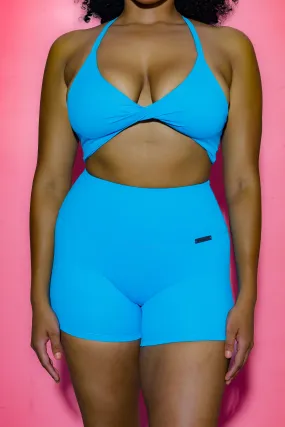 MIZO Jewel Twist Padded Low Impact Open Back Workout Sports Bra