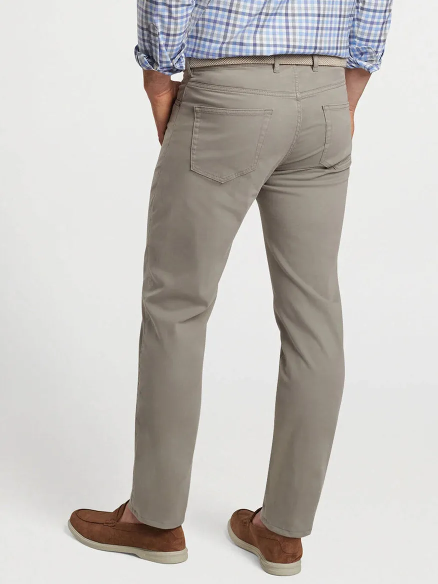 Peter Millar Signature Sateen Five-Pocket Pant in Gale Grey