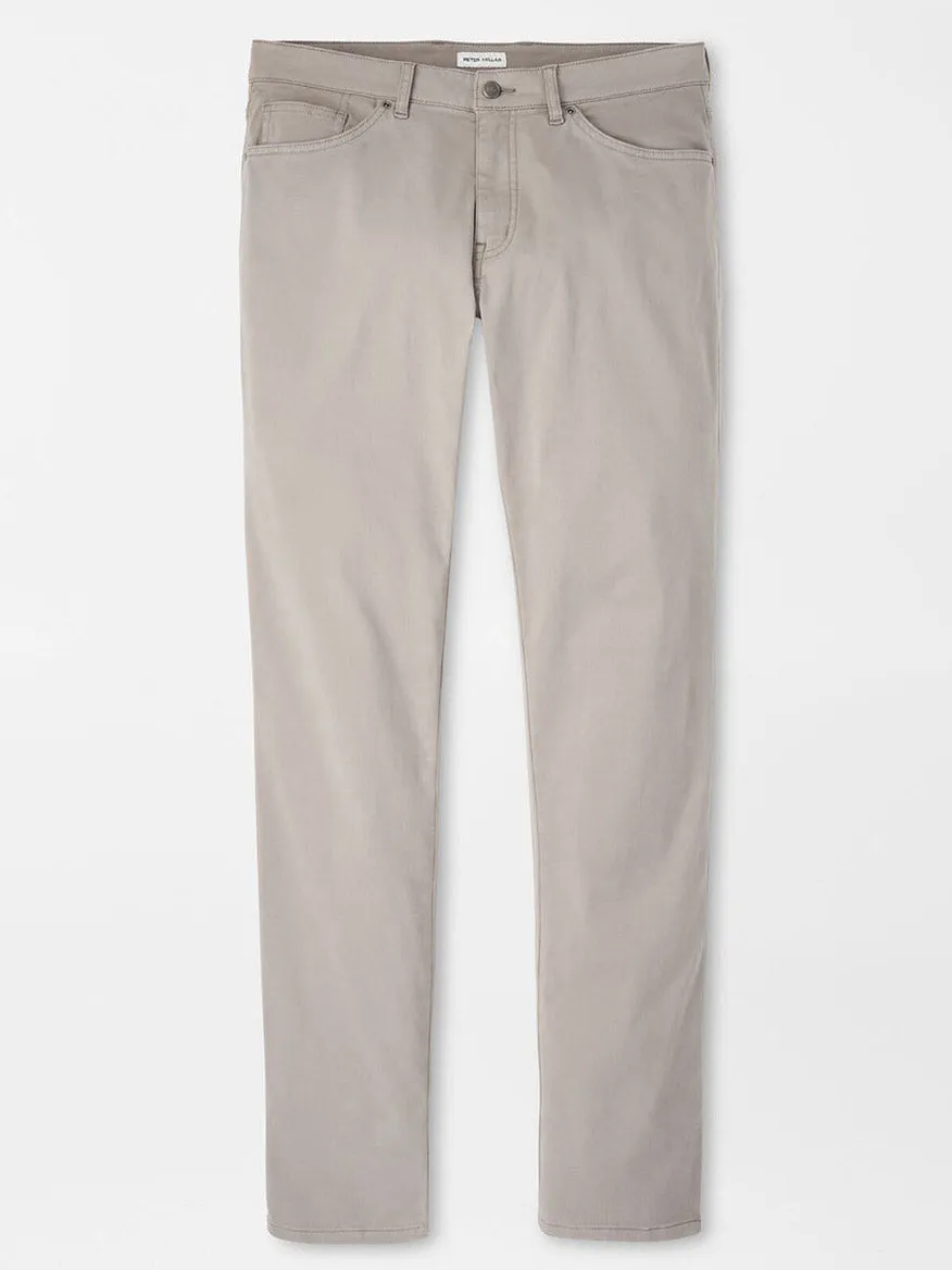 Peter Millar Signature Sateen Five-Pocket Pant in Gale Grey