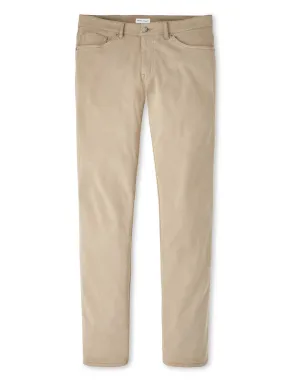 Peter Millar Signature Sateen Five-Pocket Pant in Grain