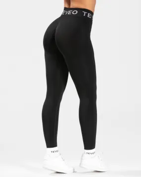 Signature Scrunch Leggings "Schwarz"