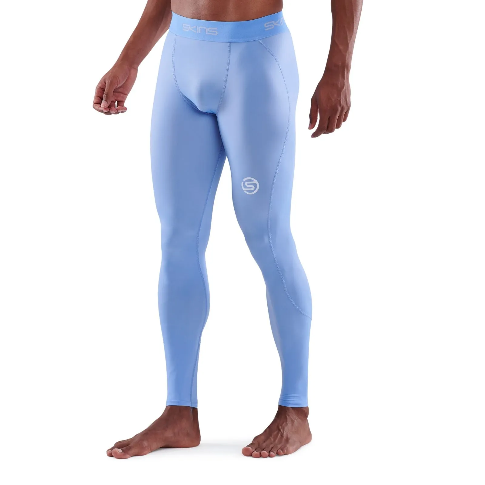 SKINS SERIES-1 MEN'S LONG TIGHTS SKY BLUE