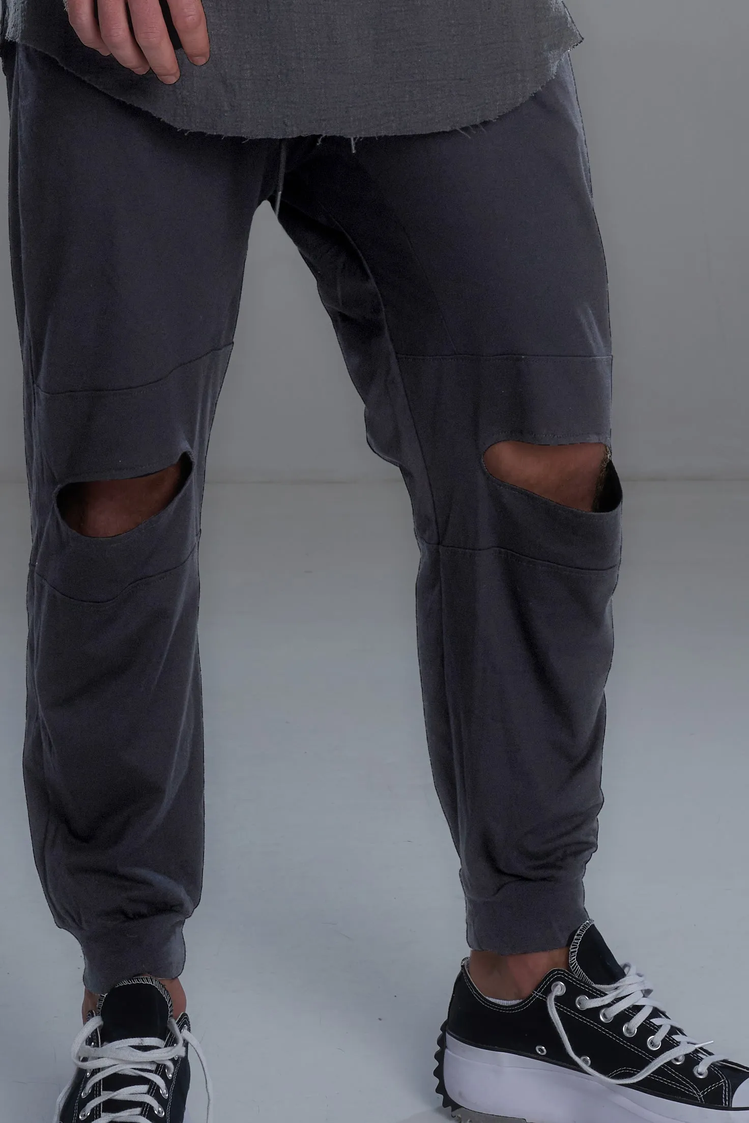 Split knee pants
