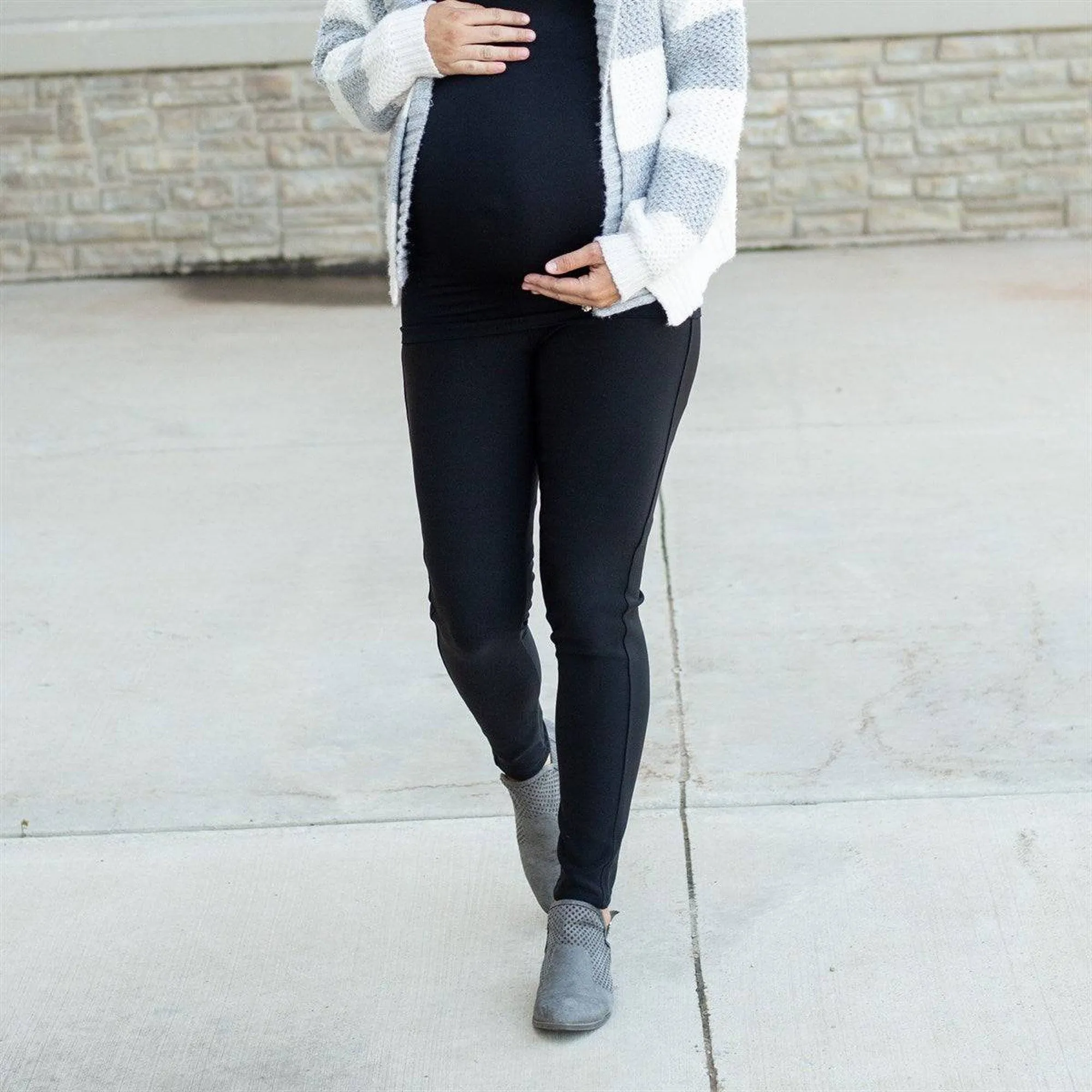 Twill Maternity Stretchy Jeggings