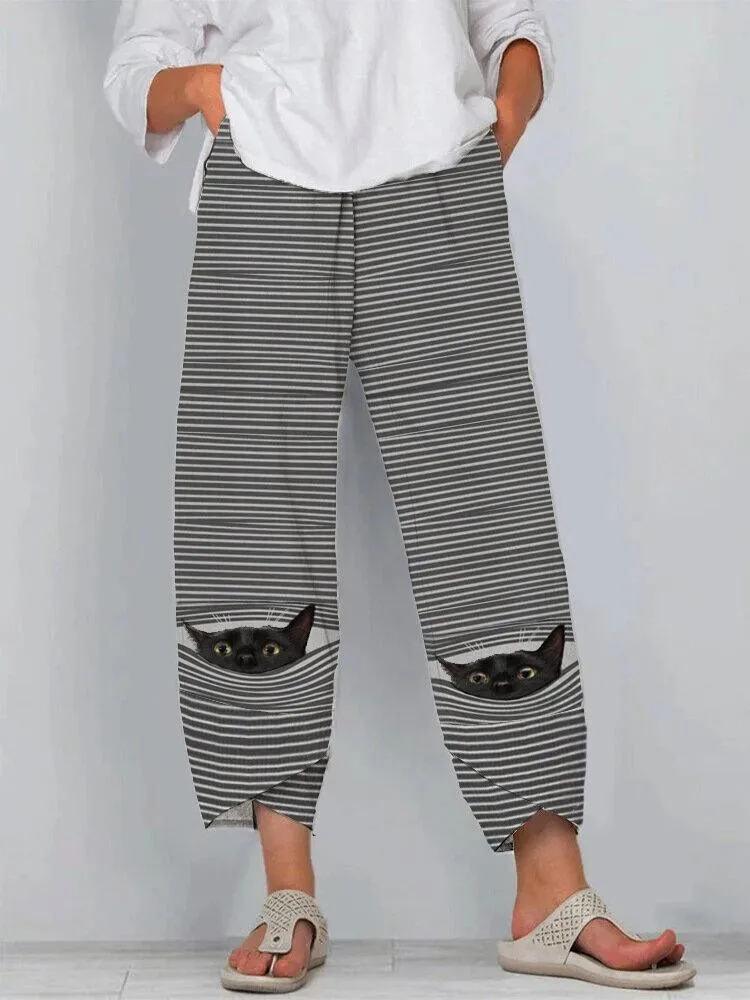 Women Casual Pants 3D Cartoon Animal Pattern Pants for Women