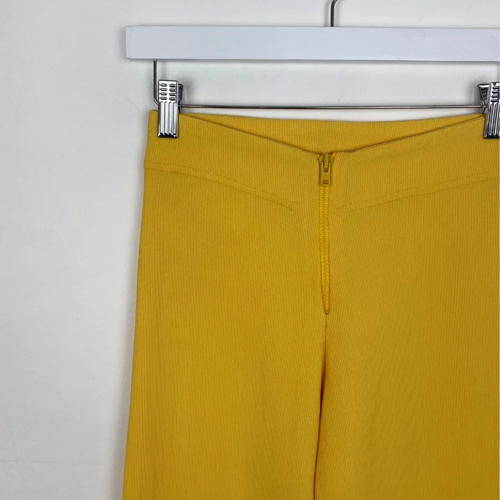 Yellow Ribbed Leggings - XS