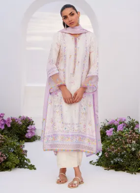 Zaza Prints '24 - Thistle Lilac Shirt And Dupatta